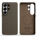 Custodia per telefono Melkco in vera pelle con texture litchi e copertura totale magnetica., For Samsung Galaxy S26+ 5G, For Samsung Galaxy S26 Ultra 5G, For Samsung Galaxy S26 5G