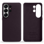 Custodia per telefono Melkco in vera pelle con texture litchi e copertura totale magnetica., For Samsung Galaxy S26+ 5G, For Samsung Galaxy S26 Ultra 5G, For Samsung Galaxy S26 5G