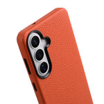 Custodia per telefono Melkco in vera pelle con texture litchi e copertura totale magnetica., For Samsung Galaxy S25 5G, For Samsung Galaxy S25+ 5G, For Samsung Galaxy S25 Ultra 5G