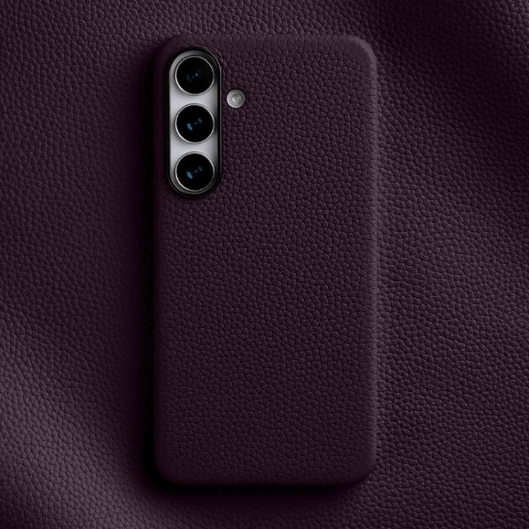 Custodia per telefono Melkco in vera pelle con texture litchi e copertura totale magnetica., For Samsung Galaxy S25 5G, For Samsung Galaxy S25+ 5G, For Samsung Galaxy S25 Ultra 5G