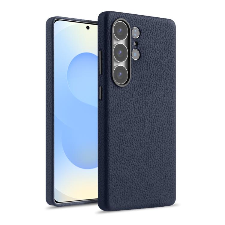 Custodia per telefono Melkco in vera pelle con texture litchi e copertura totale magnetica., For Samsung Galaxy S25 5G, For Samsung Galaxy S25+ 5G, For Samsung Galaxy S25 Ultra 5G