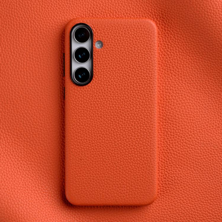 Custodia per telefono Melkco in vera pelle con texture litchi e copertura totale magnetica., For Samsung Galaxy S25 5G, For Samsung Galaxy S25+ 5G, For Samsung Galaxy S25 Ultra 5G