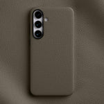 Custodia per telefono Melkco in vera pelle con texture litchi e copertura totale magnetica., For Samsung Galaxy S25 5G, For Samsung Galaxy S25+ 5G, For Samsung Galaxy S25 Ultra 5G