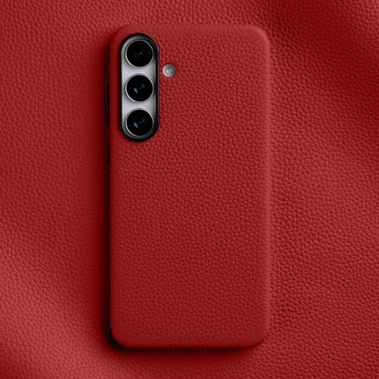 Custodia per telefono Melkco in vera pelle con texture litchi e copertura totale magnetica., For Samsung Galaxy S25 5G, For Samsung Galaxy S25+ 5G, For Samsung Galaxy S25 Ultra 5G
