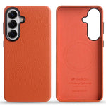 Custodia per telefono Melkco in vera pelle con texture litchi e copertura totale magnetica., For Samsung Galaxy S26+ 5G, For Samsung Galaxy S26 Ultra 5G, For Samsung Galaxy S26 5G