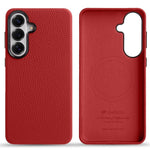 Custodia per telefono Melkco in vera pelle con texture litchi e copertura totale magnetica., For Samsung Galaxy S26+ 5G, For Samsung Galaxy S26 Ultra 5G, For Samsung Galaxy S26 5G