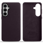Custodia per telefono Melkco in vera pelle con texture litchi e copertura totale magnetica., For Samsung Galaxy S26+ 5G, For Samsung Galaxy S26 Ultra 5G, For Samsung Galaxy S26 5G