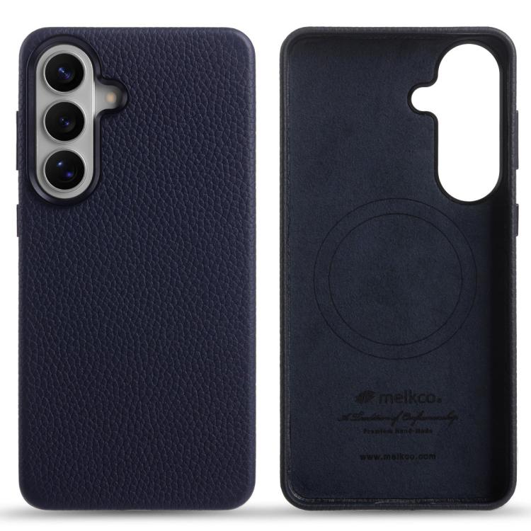 Custodia per telefono Melkco in vera pelle con texture litchi e copertura totale magnetica., For Samsung Galaxy S26+ 5G, For Samsung Galaxy S26 Ultra 5G, For Samsung Galaxy S26 5G