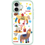 Custodia per telefono magnetica con motivo "Diventa ricco subito", For iPhone 16 Pro Max, For iPhone 16 Pro, For iPhone 16 Plus, For iPhone 16