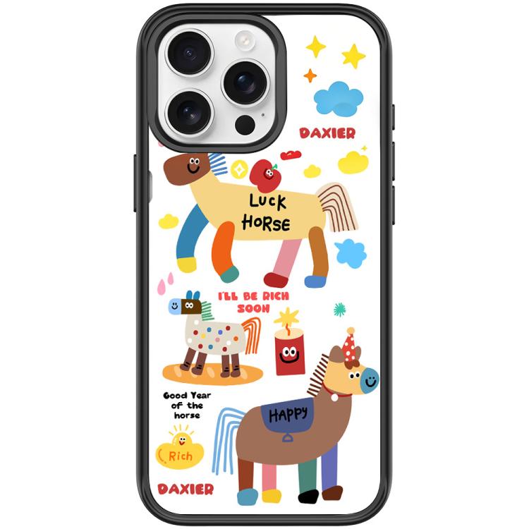 Custodia per telefono magnetica con motivo "Diventa ricco subito", For iPhone 15 Pro Max, For iPhone 15 Pro