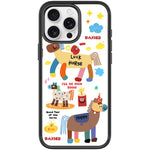 Custodia per telefono magnetica con motivo "Diventa ricco subito", For iPhone 15 Pro Max, For iPhone 15 Pro
