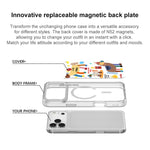 Custodia per telefono magnetica con motivo "Diventa ricco subito", For iPhone 15 Pro Max, For iPhone 15 Pro