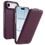 melkco Custodia per telefono in vera pelle con motivo litchi, apertura verticale magnetica, For iPhone 17 Pro Max, For iPhone 17 Pro, For iPhone 17, For iPhone Air