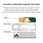 Custodia magnetica per telefono con motivo a gatto e pomodoro, For iPhone 16 Pro Max, For iPhone 16 Pro, For iPhone 16 Plus, For iPhone 16