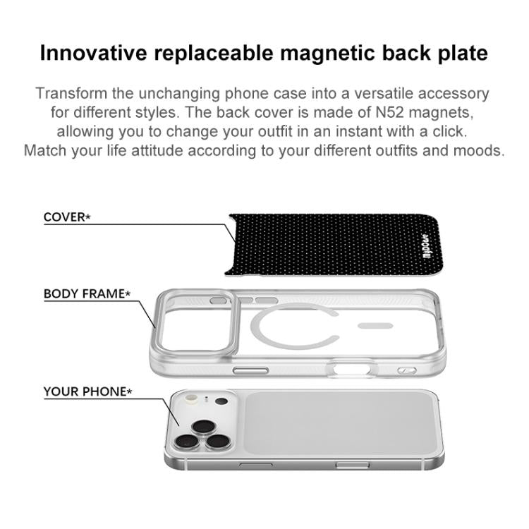 Custodia magnetica per telefono con motivo a pois neri, For iPhone 17 Pro Max, For iPhone 17 Pro, For iPhone 17, For iPhone Air