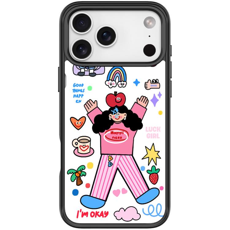 Custodia magnetica per smartphone con motivo Bambina Apple
