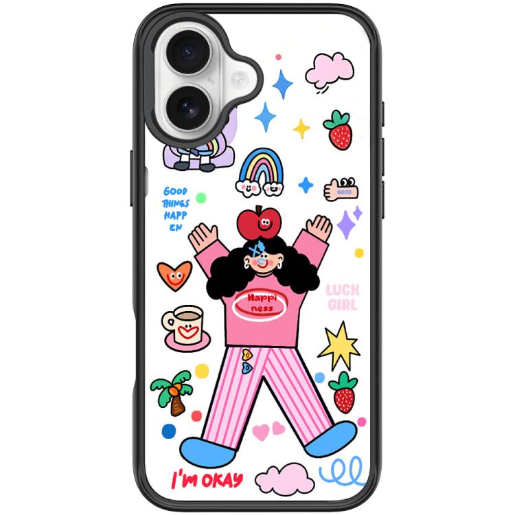 Custodia magnetica per telefono con motivo "Bambina di Apple"., For iPhone 16 Pro Max, For iPhone 16 Pro, For iPhone 16 Plus, For iPhone 16