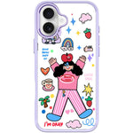 Custodia magnetica per telefono con motivo "Bambina di Apple"., For iPhone 16 Pro Max, For iPhone 16 Pro, For iPhone 16 Plus, For iPhone 16