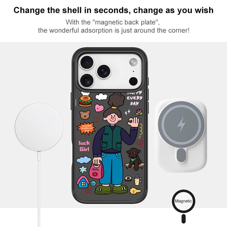 Custodia magnetica per telefono con motivo American Girl, For iPhone 15 Pro Max, For iPhone 15 Pro