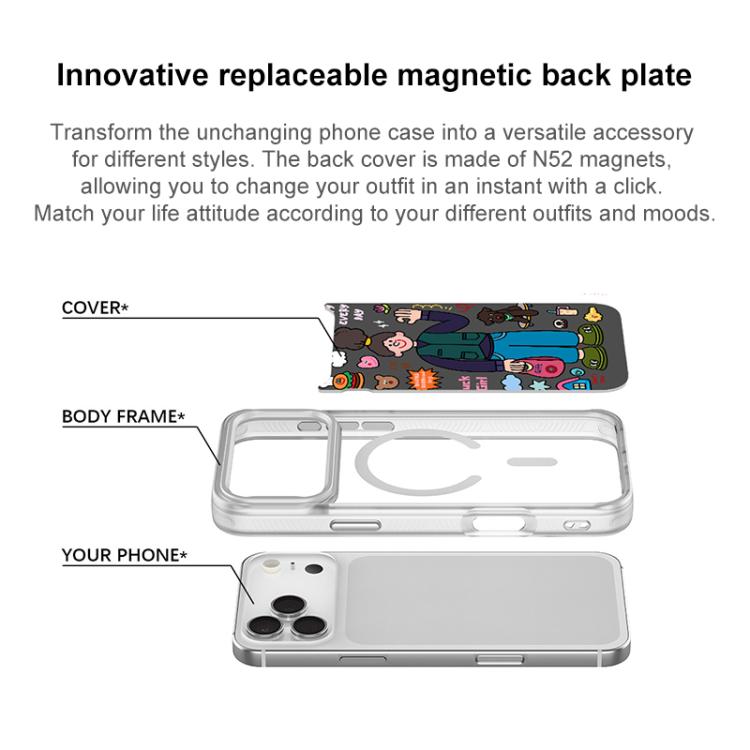 Custodia magnetica per telefono con motivo American Girl, For iPhone 15 Pro Max, For iPhone 15 Pro