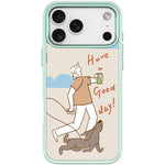 Custodia magnetica per telefono con motivo cane che cammina, For iPhone 17 Pro Max, For iPhone 17 Pro, For iPhone 17, For iPhone Air