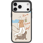 Custodia magnetica per telefono con motivo cane che cammina, For iPhone 17 Pro Max, For iPhone 17 Pro, For iPhone 17, For iPhone Air