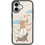 Custodia magnetica per telefono con motivo cane che cammina, For iPhone 17 Pro Max, For iPhone 17 Pro, For iPhone 17, For iPhone Air