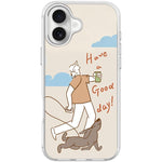 Custodia magnetica per telefono con motivo cane che cammina, For iPhone 17 Pro Max, For iPhone 17 Pro, For iPhone 17, For iPhone Air
