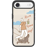 Custodia magnetica per telefono con motivo cane che cammina, For iPhone 17 Pro Max, For iPhone 17 Pro, For iPhone 17, For iPhone Air