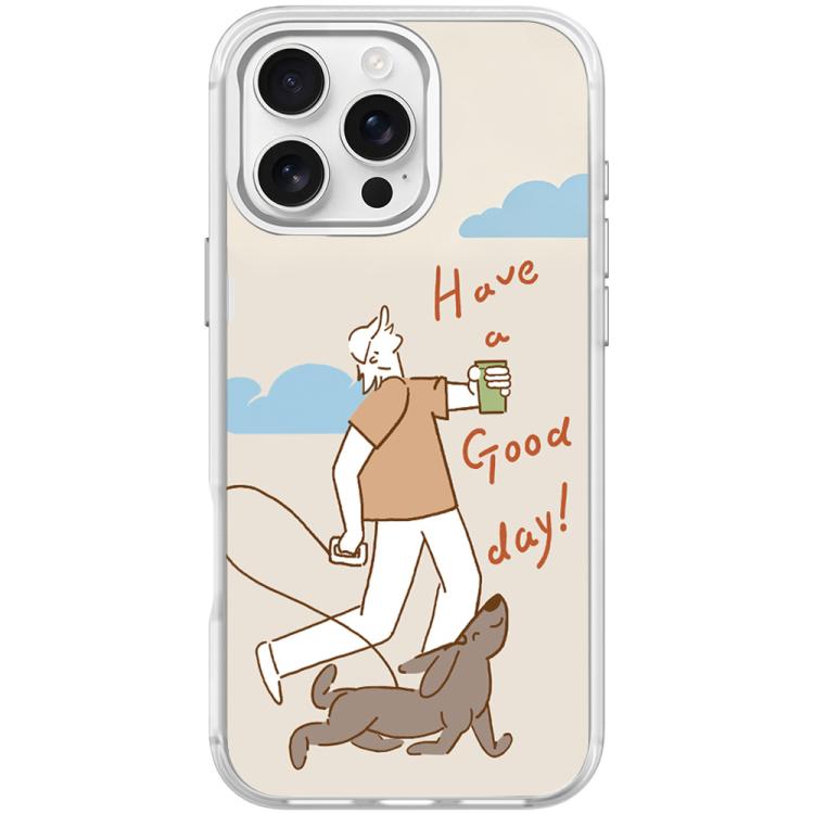 Custodia magnetica per telefono con motivo cane che cammina, For iPhone 16 Pro Max, For iPhone 16 Pro, For iPhone 16 Plus, For iPhone 16