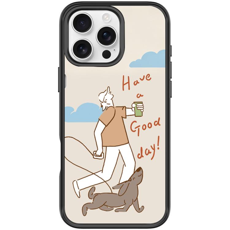 Custodia magnetica per telefono con motivo cane che cammina, For iPhone 16 Pro Max, For iPhone 16 Pro, For iPhone 16 Plus, For iPhone 16