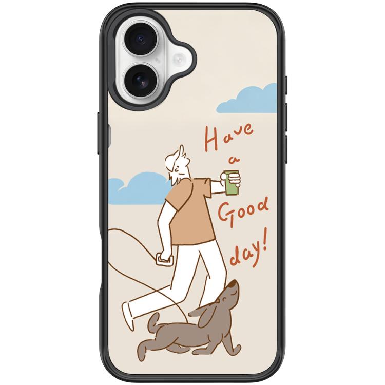 Custodia magnetica per telefono con motivo cane che cammina, For iPhone 16 Pro Max, For iPhone 16 Pro, For iPhone 16 Plus, For iPhone 16