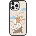 Custodia magnetica per telefono con motivo cane che cammina, For iPhone 15 Pro Max, For iPhone 15 Pro