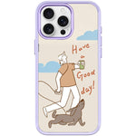 Custodia magnetica per telefono con motivo cane che cammina, For iPhone 15 Pro Max, For iPhone 15 Pro