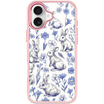Adorabile custodia magnetica per telefono con motivo a coniglietto stilizzato., For iPhone 16 Pro Max, For iPhone 16 Pro, For iPhone 16 Plus, For iPhone 16