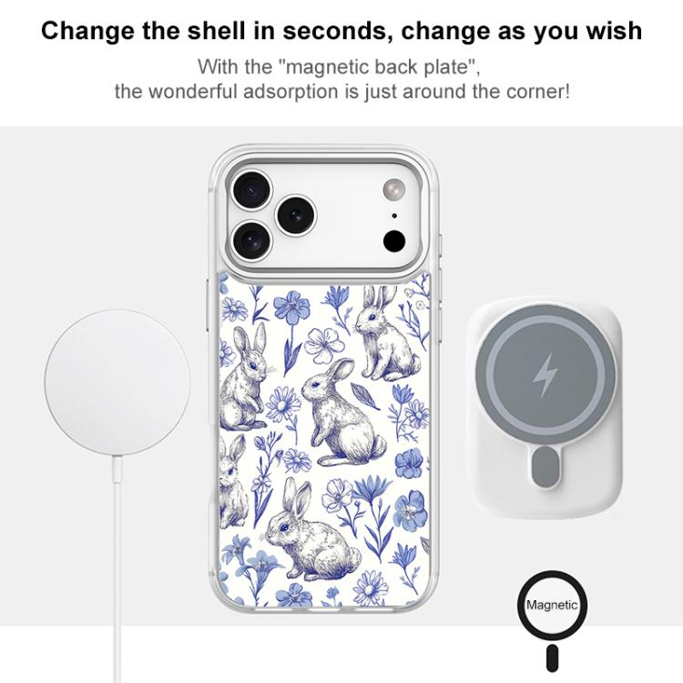 Adorabile custodia magnetica per telefono con motivo a coniglietto stilizzato., For iPhone 17 Pro Max, For iPhone 17 Pro, For iPhone 17, For iPhone Air