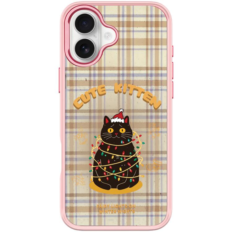 Cover magnetica per telefono con motivo di gatti natalizi, For iPhone 16 Pro Max, For iPhone 16 Pro, For iPhone 16 Plus, For iPhone 16