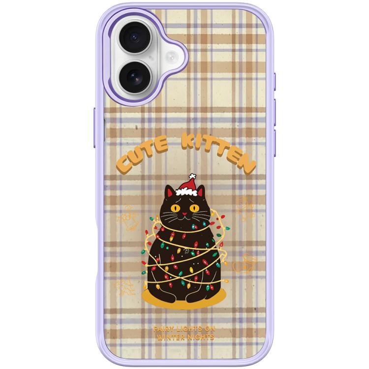 Cover magnetica per telefono con motivo di gatti natalizi, For iPhone 16 Pro Max, For iPhone 16 Pro, For iPhone 16 Plus, For iPhone 16