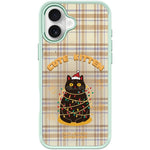 Cover magnetica per telefono con motivo di gatti natalizi, For iPhone 16 Pro Max, For iPhone 16 Pro, For iPhone 16 Plus, For iPhone 16