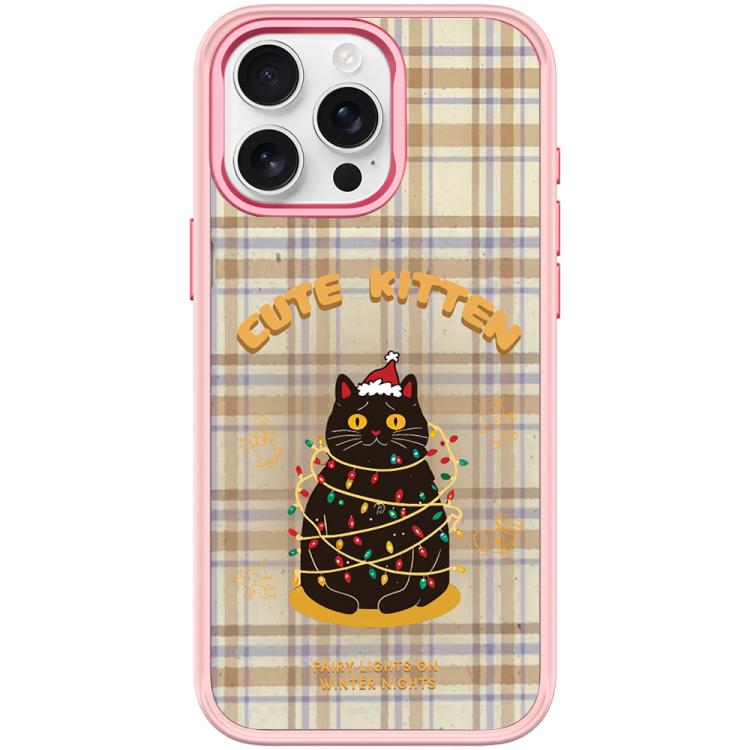 Cover magnetica per telefono con motivo di gatti natalizi, For iPhone 15 Pro Max, For iPhone 15 Pro
