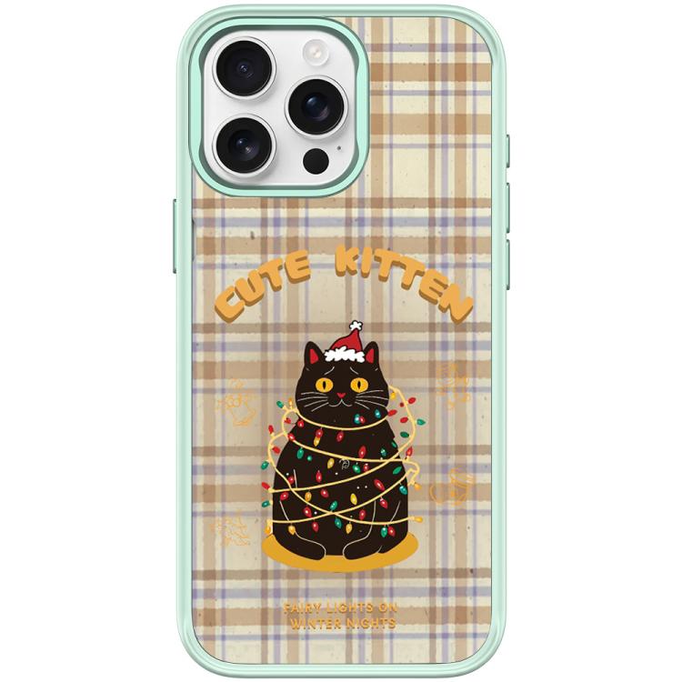Cover magnetica per telefono con motivo di gatti natalizi, For iPhone 15 Pro Max, For iPhone 15 Pro