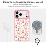Custodia magnetica per telefono con motivo "Pink Lover", For iPhone 16 Pro Max, For iPhone 16 Pro, For iPhone 16 Plus, For iPhone 16