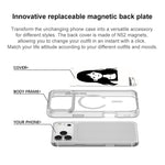 Cover magnetica per telefono con motivo di ragazza dai capelli ricci in stile schizzo, For iPhone 16 Pro Max, For iPhone 16 Pro, For iPhone 16 Plus, For iPhone 16