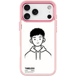 Custodia magnetica per telefono con motivo "Sketch Hooded Boy"., For iPhone 17 Pro Max, For iPhone 17 Pro, For iPhone 17, For iPhone Air