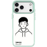 Custodia magnetica per telefono con motivo "Sketch Hooded Boy"., For iPhone 17 Pro Max, For iPhone 17 Pro, For iPhone 17, For iPhone Air