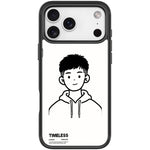 Custodia magnetica per telefono con motivo "Sketch Hooded Boy"., For iPhone 17 Pro Max, For iPhone 17 Pro, For iPhone 17, For iPhone Air