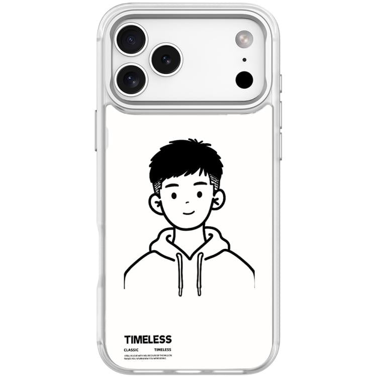 Custodia magnetica per telefono con motivo "Sketch Hooded Boy"., For iPhone 17 Pro Max, For iPhone 17 Pro, For iPhone 17, For iPhone Air
