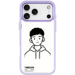 Custodia magnetica per telefono con motivo "Sketch Hooded Boy"., For iPhone 17 Pro Max, For iPhone 17 Pro, For iPhone 17, For iPhone Air