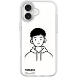 Custodia magnetica per telefono con motivo "Sketch Hooded Boy"., For iPhone 17 Pro Max, For iPhone 17 Pro, For iPhone 17, For iPhone Air