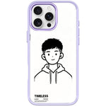 Custodia magnetica per telefono con motivo "Sketch Hooded Boy"., For iPhone 16 Pro Max, For iPhone 16 Pro, For iPhone 16 Plus, For iPhone 16